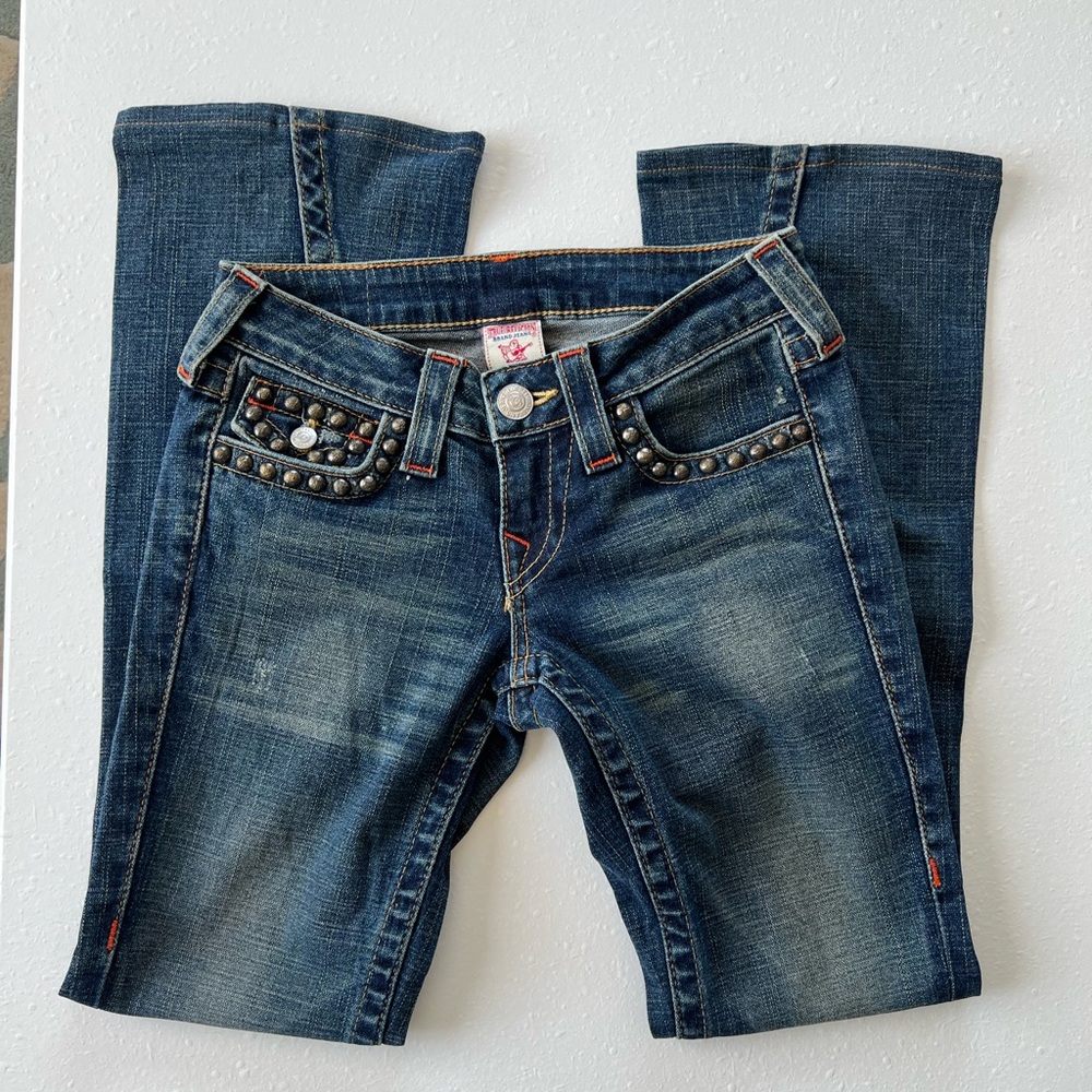 True Religion Low Rise Flare Jeans